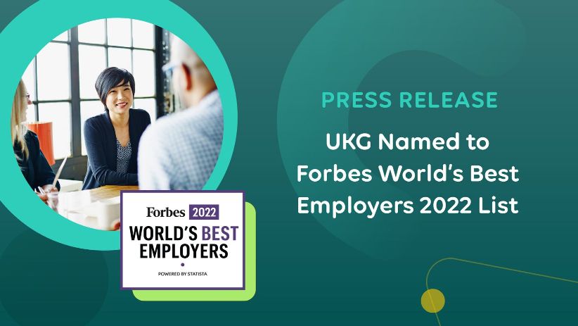 Forbes Ranks UKG #40 on World’s Best Employers List