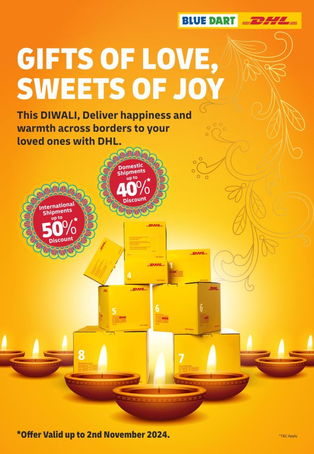 DHL Express lights up Diwali with up to 50% off for India’s international shipments