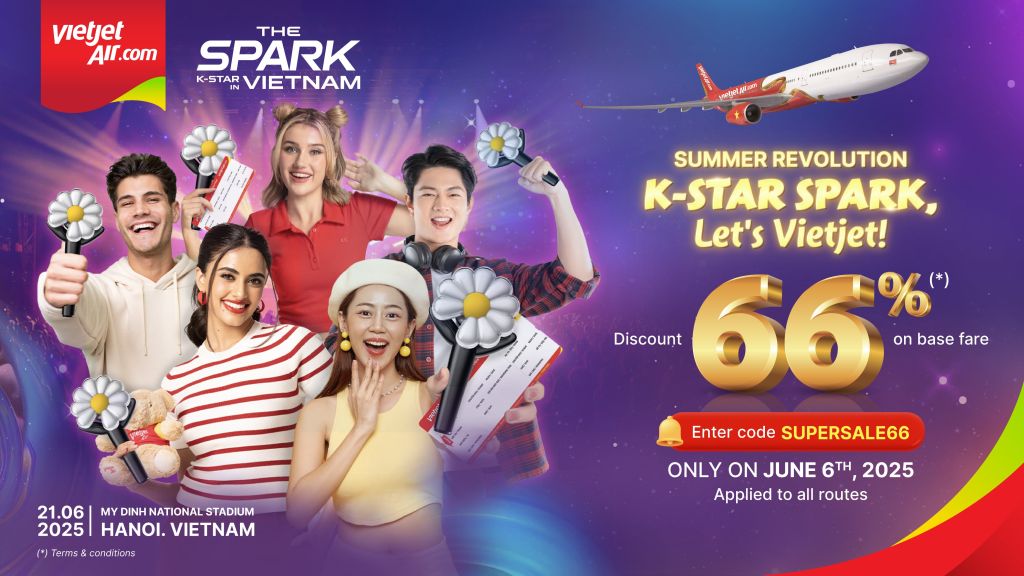 Vietjet Unveils 6.6 Flash Sale: Enjoy 66% Off Eco Tickets for One Day Only