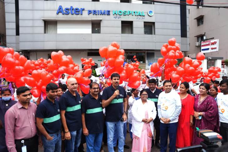 Aster Prime Hospital marks World Heart Day with Bikeathon